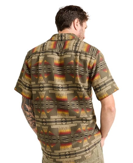 Мужская рубашка с коротким рукавом Pendleton коричневого цвета