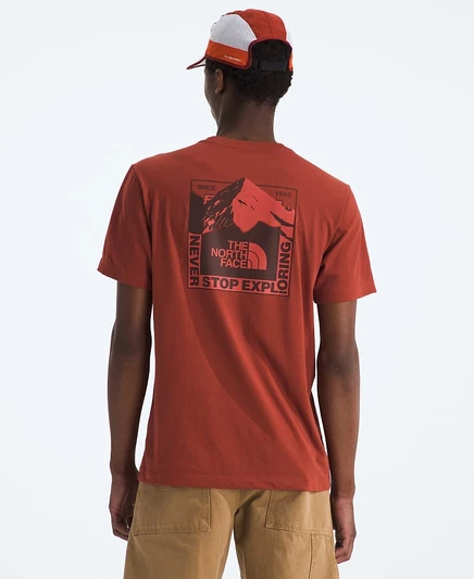 Мужская футболка с коротким рукавом The North Face Mountain Scape красного цвета