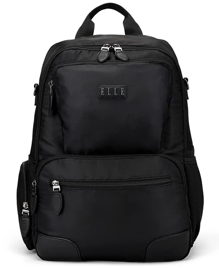Рюкзак ELLE Voyage 17.5″ из твилла и экокожи, черный