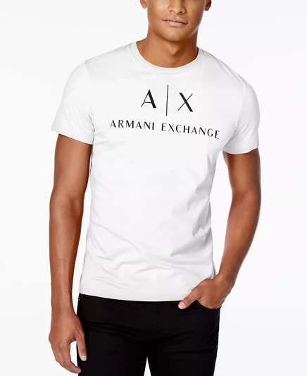  Мужская однотонная футболка с логотипом  white with black text