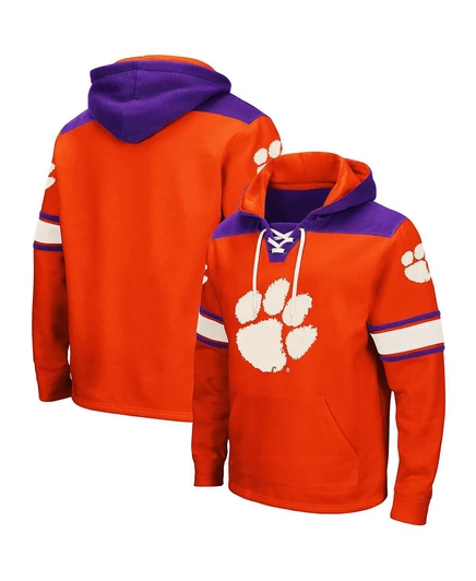 Мужская толстовка Clemson Tigers 2.0 на шнуровке с капюшоном orange