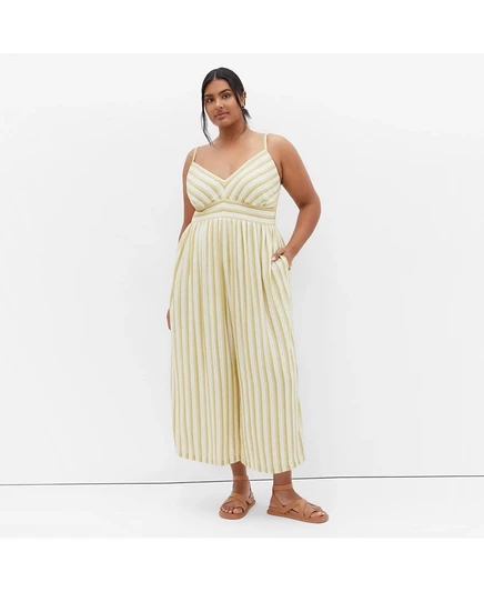 Женский комбинезон City Chic Lara Stripe, plus size, зеленый