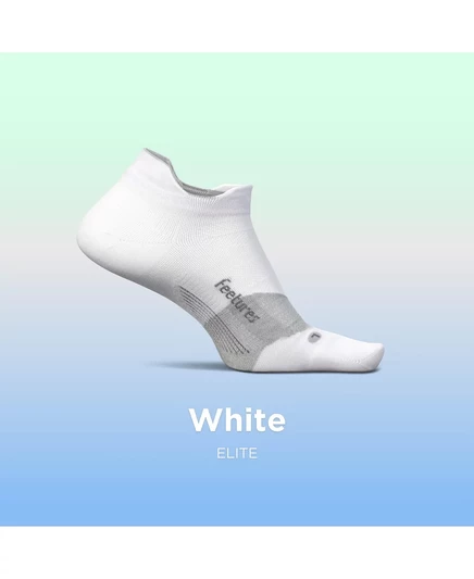 Мужские элитные ультралегкие носки Feetures с подушечками на лодыжках - Спортивные носки с целенаправленной компрессией - Xlarge open white