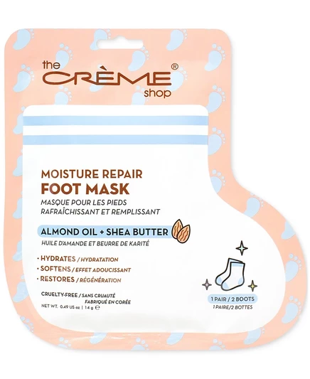 Увлажняющая восстанавливающая маска для ног The Crème Shop, 3 шт., без цвета