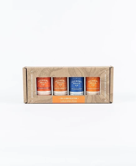 Набор специй Alchemy Spice для гриля и барбекю, 4 шт, белый