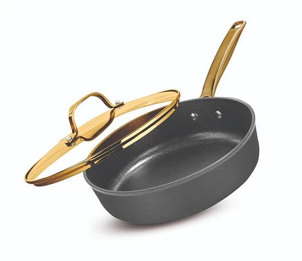 Сотейник Granitestone Armor Max Gold 3,8 л, черный