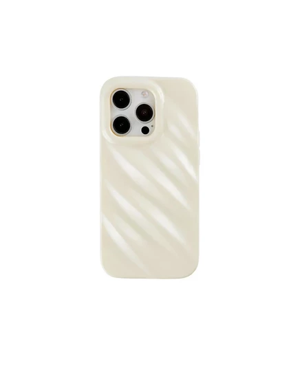 Чехол Auramma Green Silk Look для iPhone 14 Pro Max белого цвета