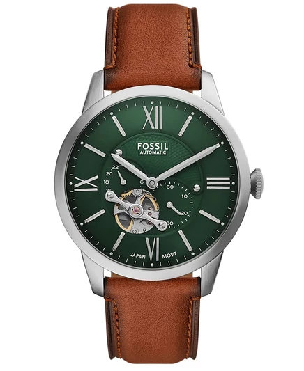 Мужские часы Fossil Townsman из коричневой кожи с автоподзаводом, 44 мм, коричневые