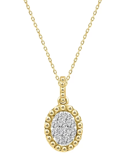 Ожерелье Macy's 14k с бриллиантами 0,10 кт, золотое, 16″+2″
