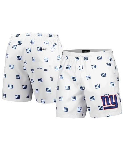 Мужские шорты Pro Standard White New York Giants с мини-логотипом и принтом по всей длине, белые