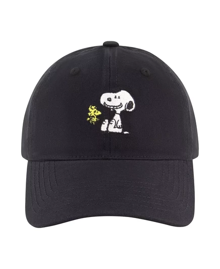  Мужская кепка Snoppy & Woodstck для папы с вышивкой black