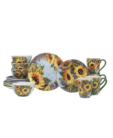 Набор посуды Certified International, Sunflower Bouquet, 16 пр.