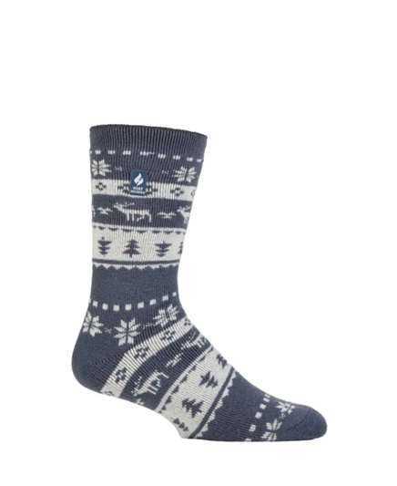 Мужские облегченные носки Jasper Holiday Outdoor Fair Isle Crew Sock denim