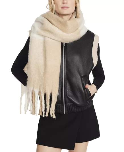  Женская коробка в клетку Lofty Blanket Wrap Scarf off white