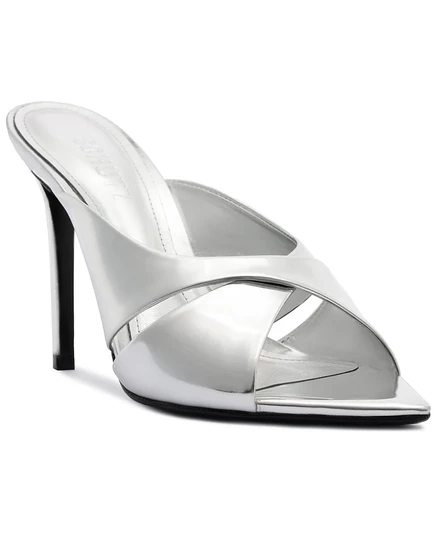 Женские мюли Schutz Maxine на шпильке, серебристые