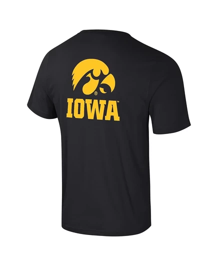 Мужская черная футболка Colosseum с логотипом Iowa Hawkeyes Lockup 2-Хит Active Blend black