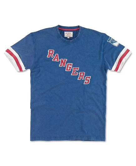 Мужская синяя футболка с дистанционным управлением American Needle New York Rangers синего цвета blue