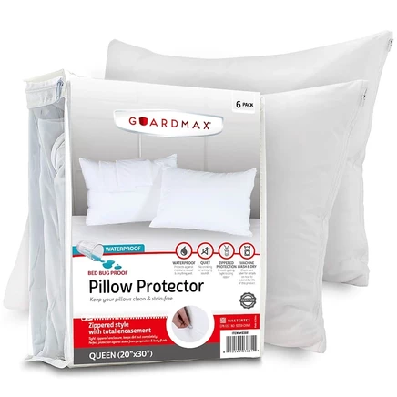 Чехлы Guardmax на подушки Queen, 6 шт., белые