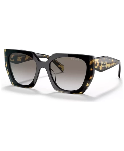 Прямоугольные женские солнцезащитные очки Prada, PR 15WS black, medium tortoise