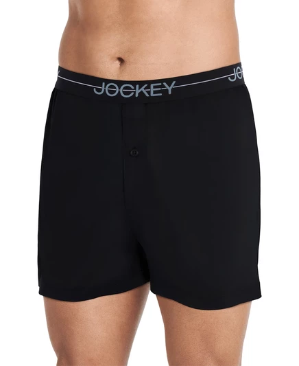Мужские боксеры Jockey эластичные влагоотводящие, черные
