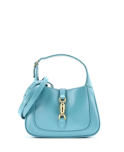 Женская сумка Pre-Owned Gucci Mini Jackie кожаная, синяя