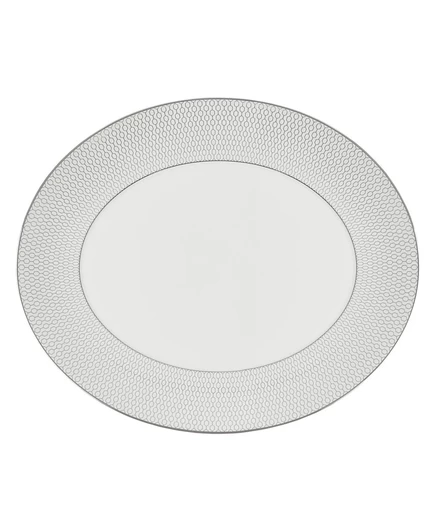 Блюдо сервировочное Wedgwood Gio Platinum 33 см, с платиновым декором