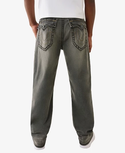 Мужские джинсы True Religion Bobby свободного кроя, серые