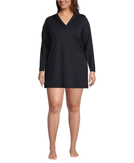 Женское пляжное платье Lands End SunShade, черное