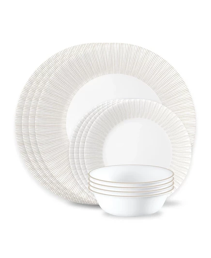 Столовый набор Corelle Hushed Lines 12 пр. на 4 перс., белый