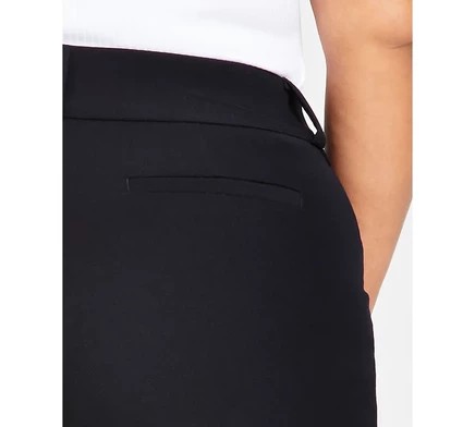Брюки с завышенной талией I.N.C. International Concepts Plus и Petite Plus Size, созданные для Macy's deep black