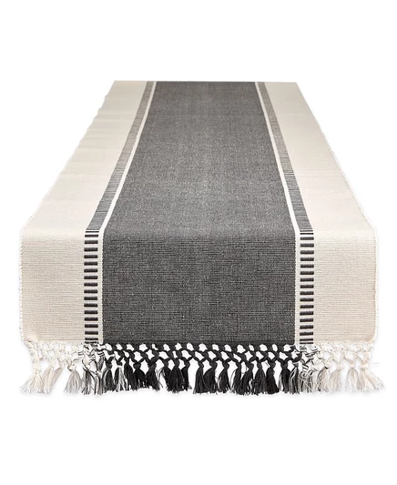 Дорожка на стол Design Imports Mineral Dobby Stripe 33×183 см, серая