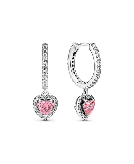 Серьги Pandora Halo Heart, стерлинговое серебро, серебристые
