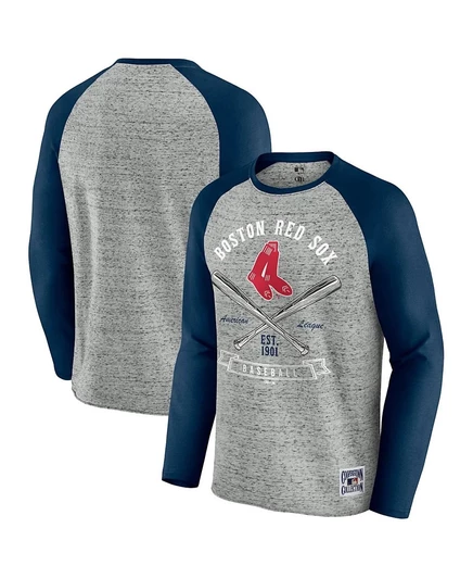 Мужская футболка Fanatics Red Sox, серый меланж