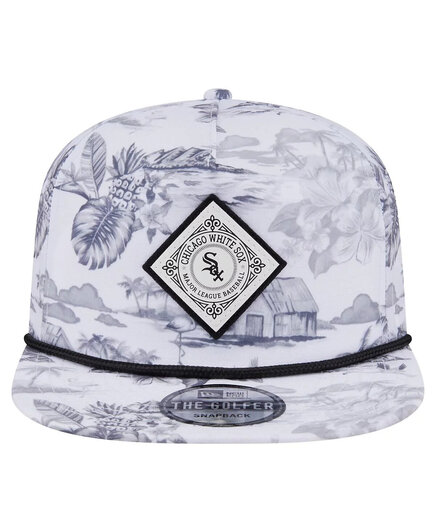 Мужская бейсболка-бейсболка Island Golfer Snapback с принтом Chicago White Sox от New Era белого цвета white