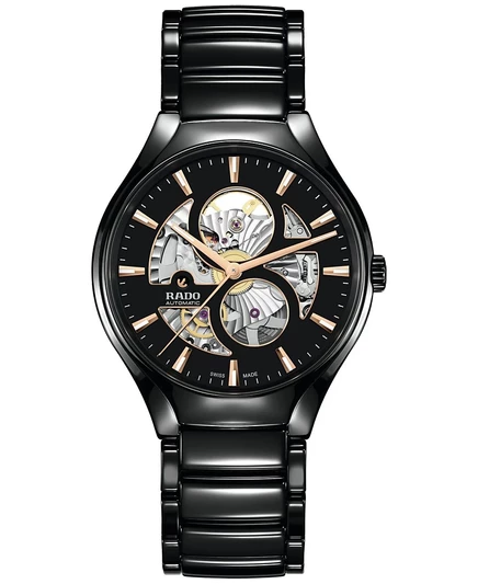 Rado Унисекс Швейцарские автоматические истинно черные высокотехнологичные керамические часы-браслет 40 мм без цвета