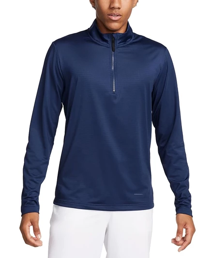 Мужская рубашка для гольфа Nike Victory Dri-FIT с короткой молнией, синяя