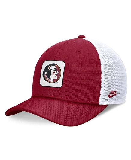 Мужские кроссовки Nike Garnet/White Florida State Seminoles Legacy Rise с эмблемой дальнобойщика.