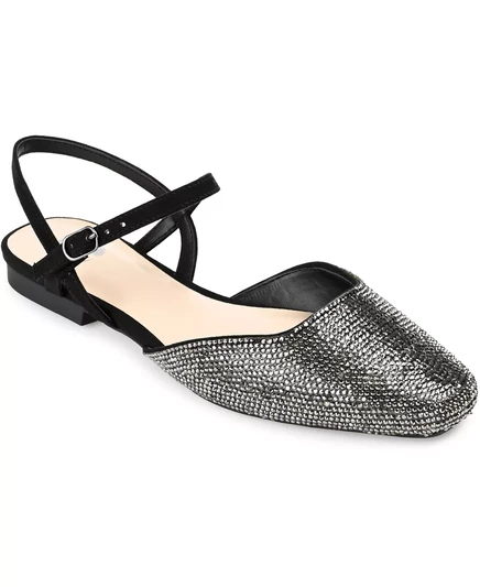 Женские балетки Journee Collection Nysha со стразами, черные
