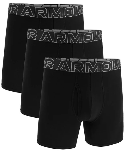 Мужские брифы Under Armour, 3 шт., хлопок, 6″, черные
