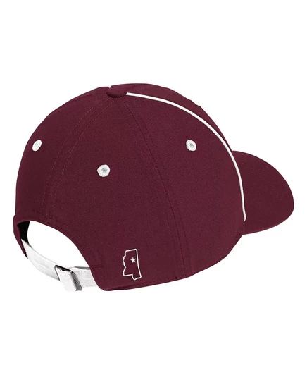 Мужская темно-бордовая шляпа Adidas Mississippi State Bulldogs для спортивной раздевалки с регулируемой посадкой maroon