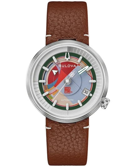 Мужские часы Bulova Wright, автоподзавод, коричневые