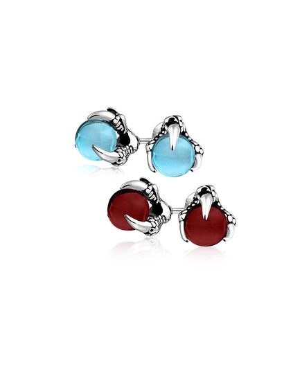 Серьги-гвоздики Bling Jewelry Dragon Claw из стали, многоцветные
