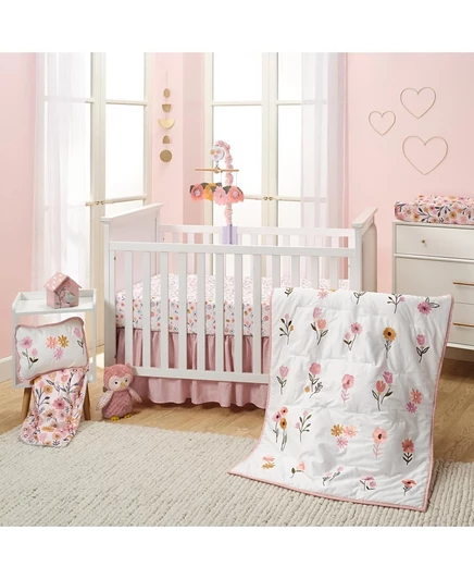 Детское постельное белье Lambs & Ivy Little Garden, 3 шт., белое