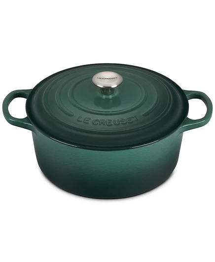 Чугунная эмалированная кастрюля Le Creuset Signature 4,3 л, зеленая