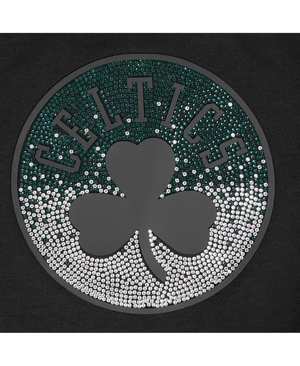 Женская укороченная футболка Pro Standard Pro Standard черного цвета Boston Celtics Jewels с квадратным вырезом black