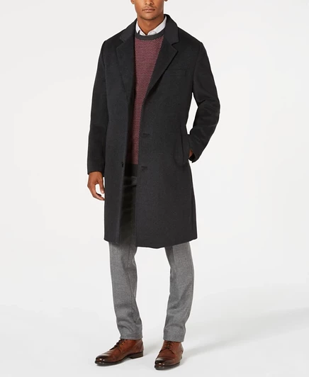 Мужское пальто London Fog Signature шерстяное, серое