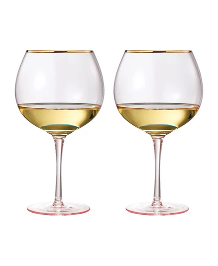 Набор винных бокалов Wine Savant, 680 мл, с золотой каймой