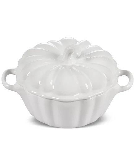 Мини-кокотница Le Creuset фигурная 350 мл «Тыква», белая