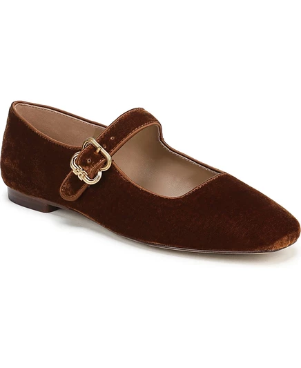 Женские балетки Sam Edelman Michaela, бархат, кэмел