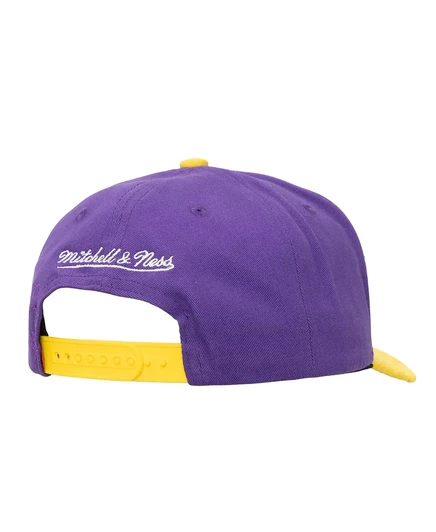 Мужская регулируемая кепка Mitchell & Ness фиолетово-золотистого цвета Los Angeles Lakers May Flowers purple, gold